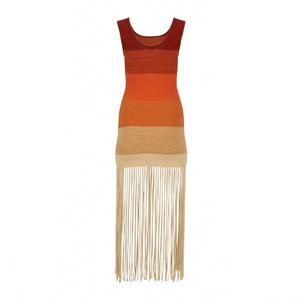 NEW OSIS women's adria dress in tan ombre